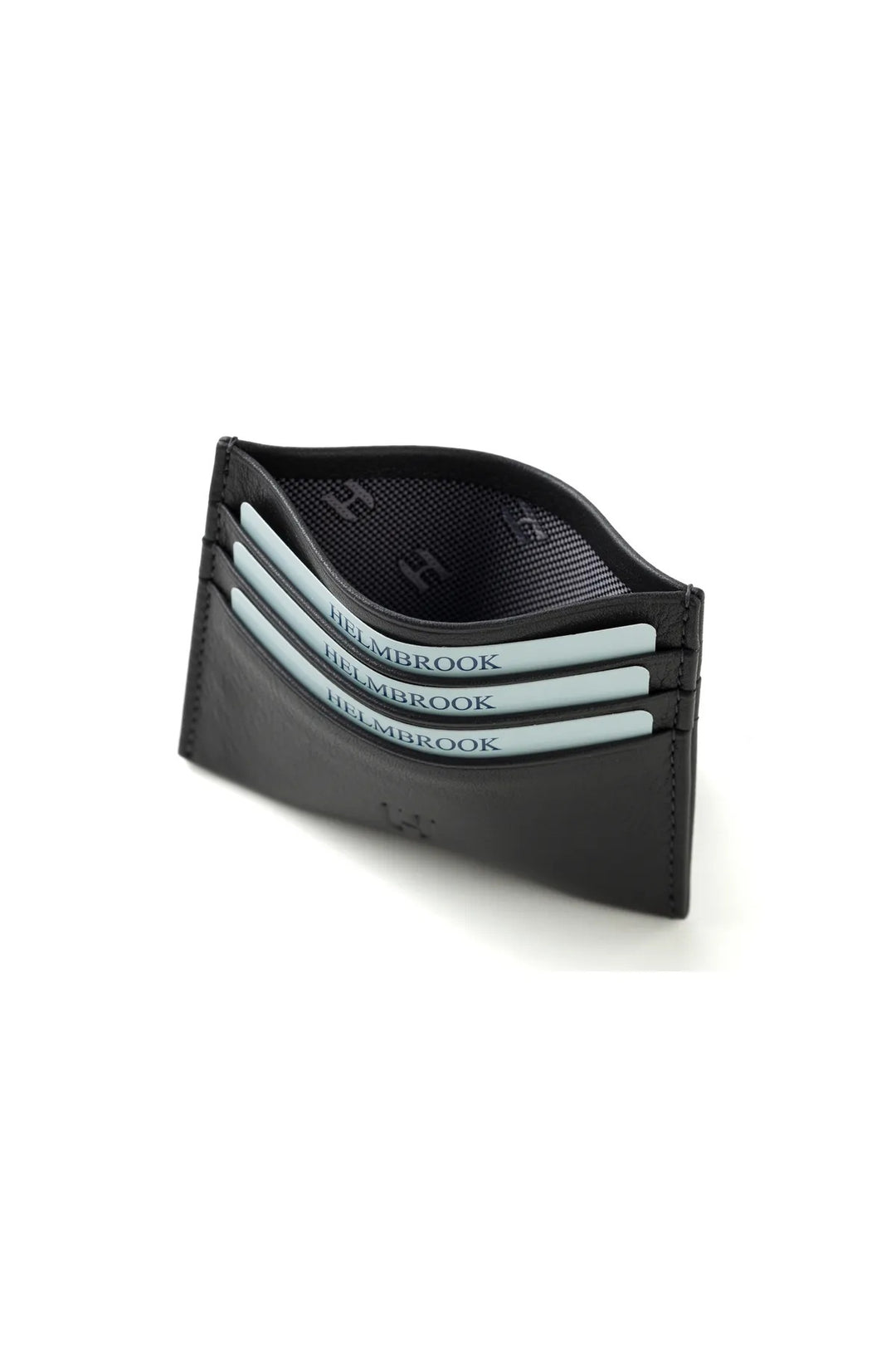 Helmbrook Hommes - Porte-cartes en cuir véritable - Design mince - Protégé par RFID - Barry - Noir