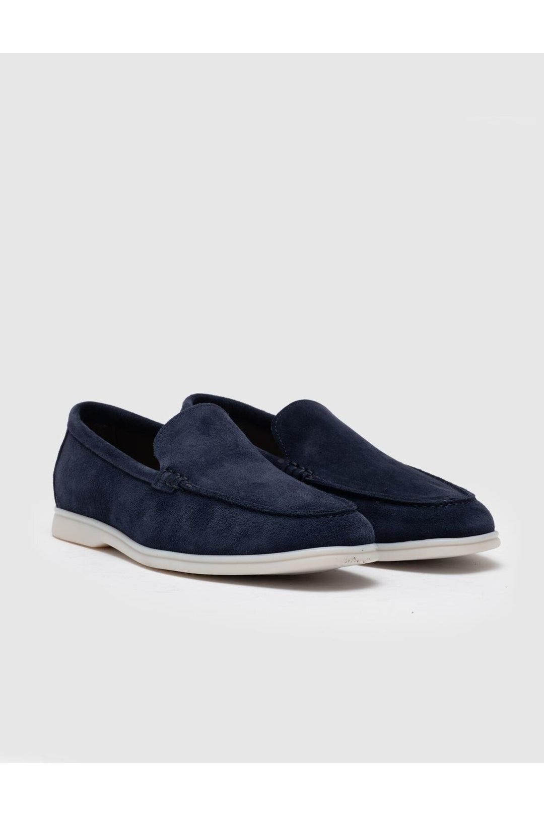 Cabani Shoes Chaussures de ville pour hommes en cuir véritable en suède bleu marine - Bleu marine