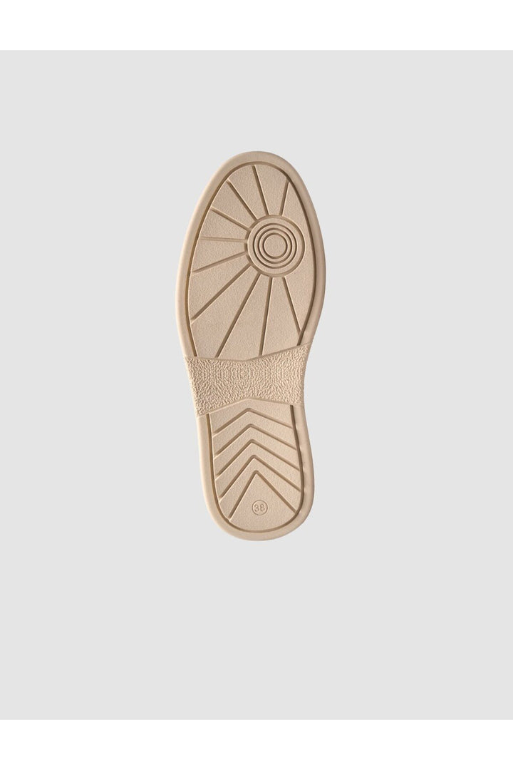 Cabani Shoes Baskets pour femmes en cuir véritable beige à lacets - Beige