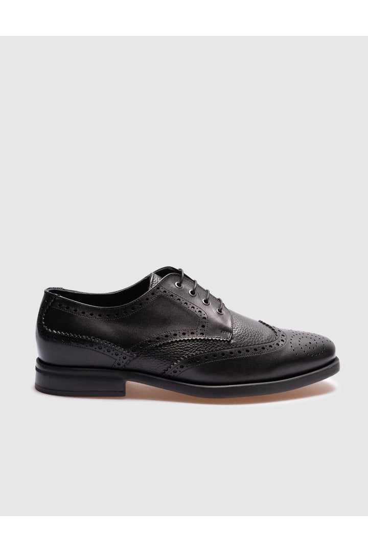 Cabani Shoes Chaussures de ville en cuir véritable noires à lacets pour homme - Multicolore