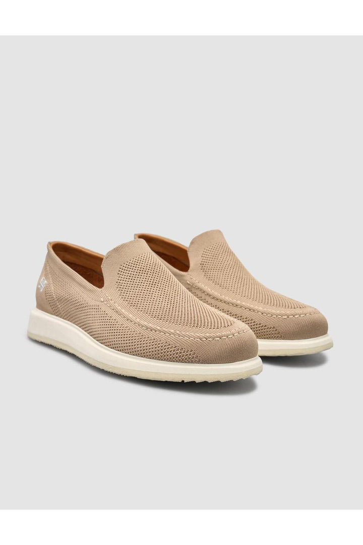 Cabani Shoes Chaussures décontractées pour hommes en tricot beige - Multicolore