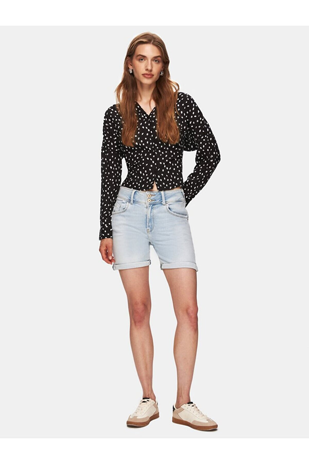 LTB Short en jean taille moyenne Rosina - Bleu