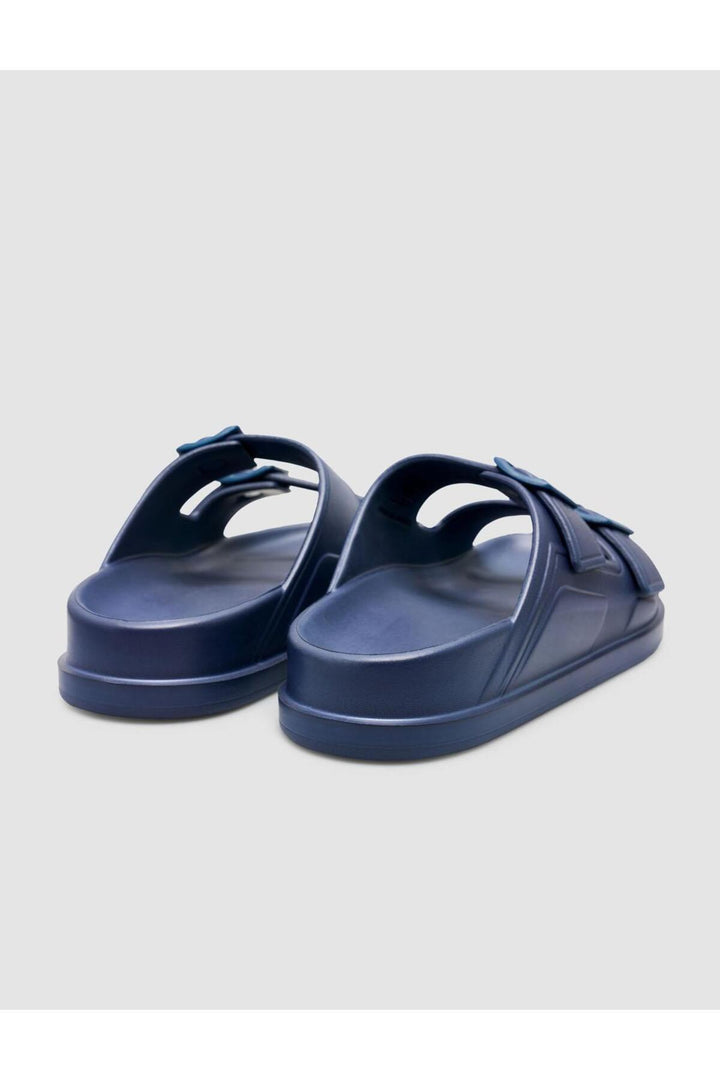 Cabani Shoes Capri Premium Sandales pour hommes à double boucle en Bleu marine Eva - Multicolore