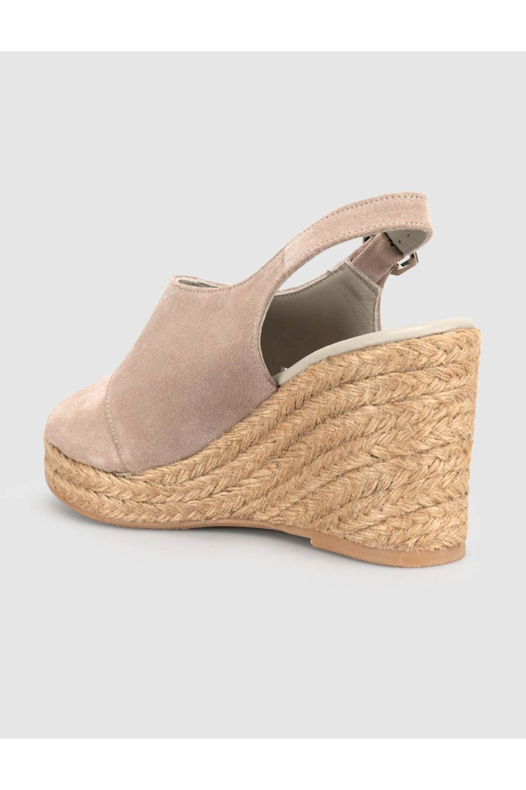 Cabani Shoes Sandales à talons compensés en cuir suédé véritable avec semelle en jute pour femmes - Pierre