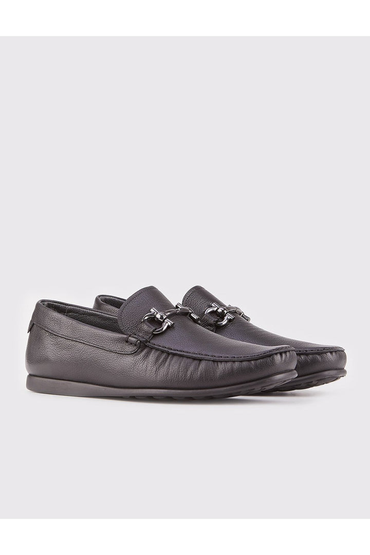 Cabani Shoes Mocassin homme en cuir véritable noir - Noir