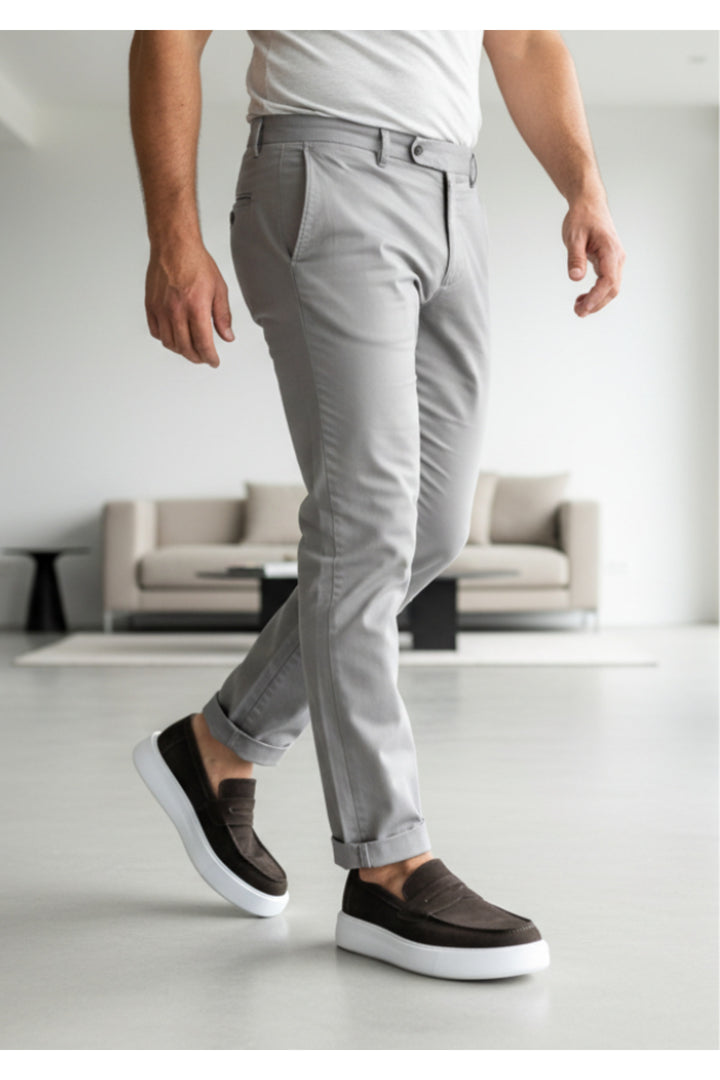 Wavelys ENRIC Homme Chaussures Décontractées Élégantes en Cuir Véritable Mocassins - Marron