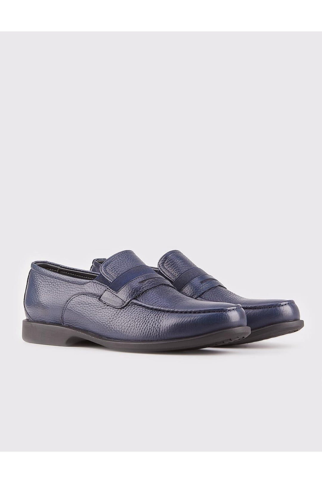 Cabani Shoes Mocassins pour hommes en cuir véritable bleu marine - Bleu marine