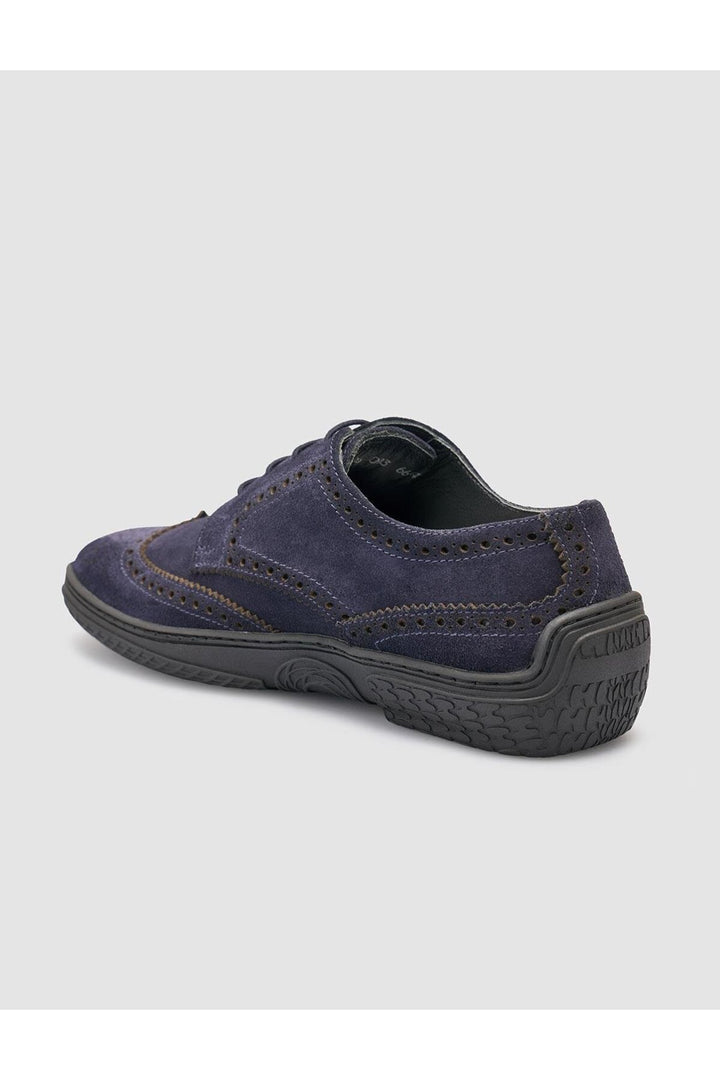 Cabani Shoes %100 Cuir Véritable Bleu marine Suédé Chaussures de Ville pour Homme - Bleu marine