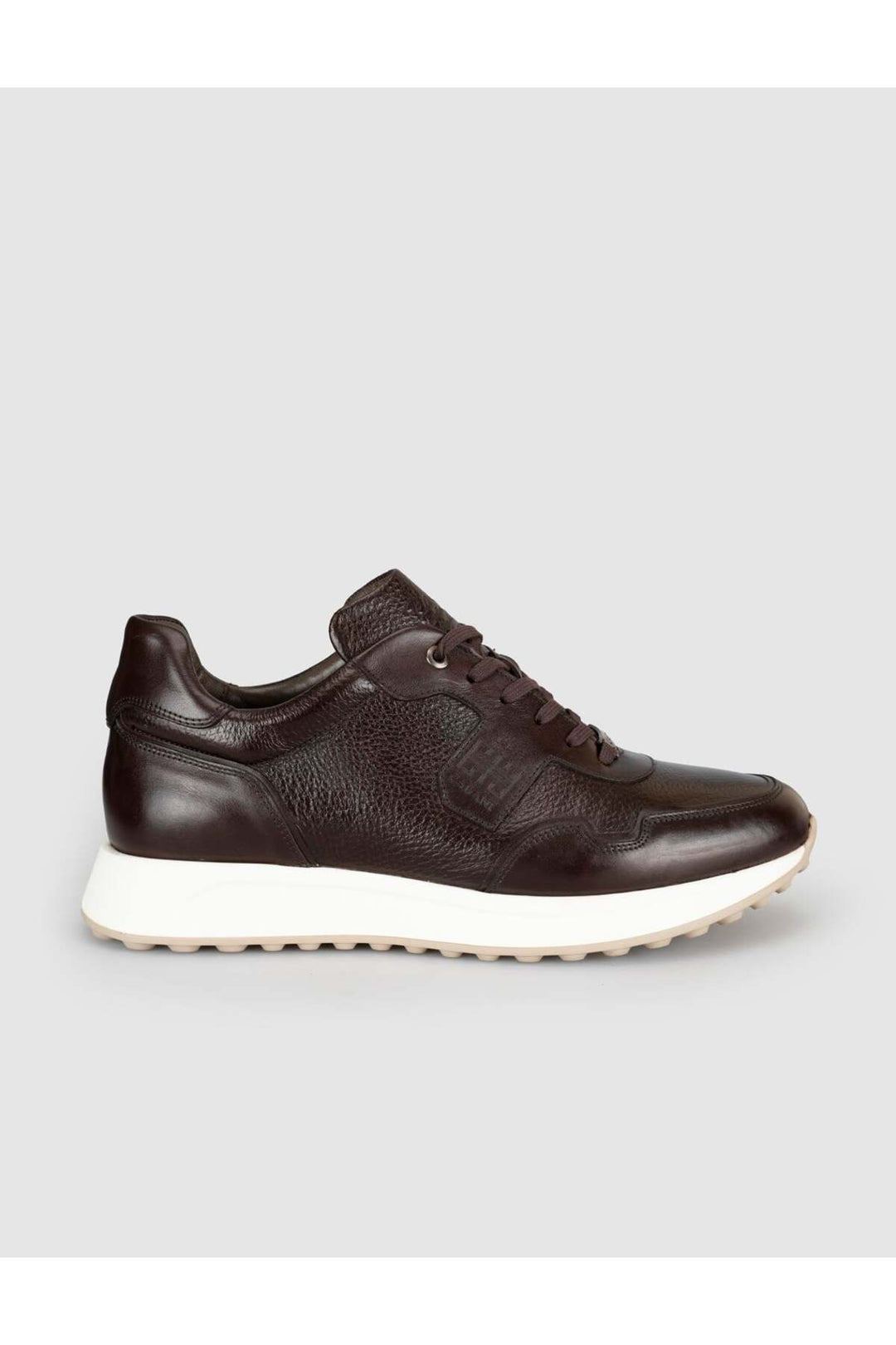 Cabani Shoes Baskets en cuir véritable pour homme marron - Marron