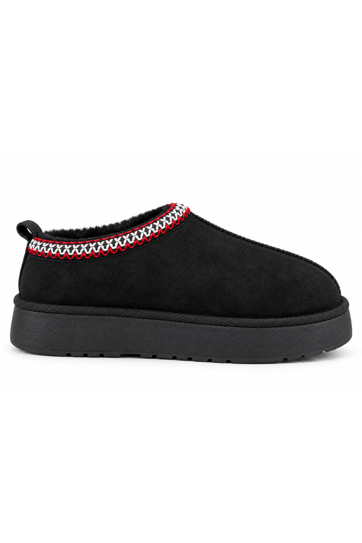 Wavelys Bottines pour femmes noires avec intérieur en fourrure, adaptées à un usage quotidien. - Noir