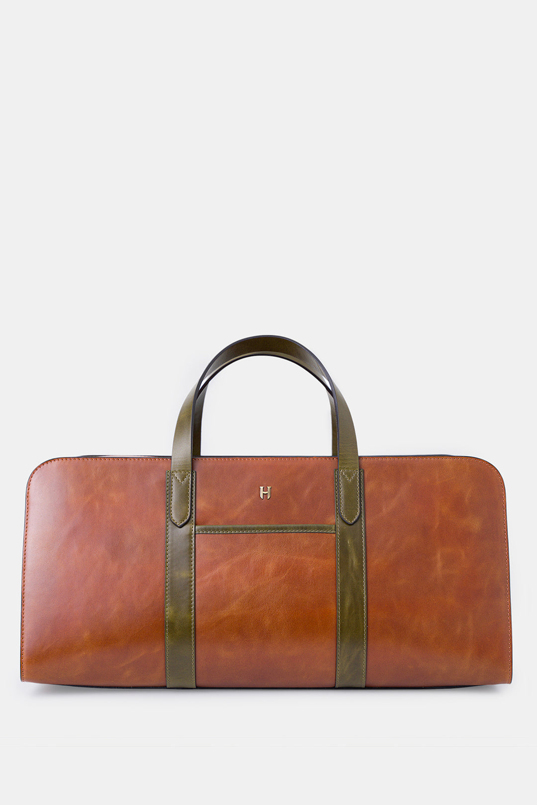 helmbrook Sac de voyage unisexe en cuir véritable Leonard avec sangle