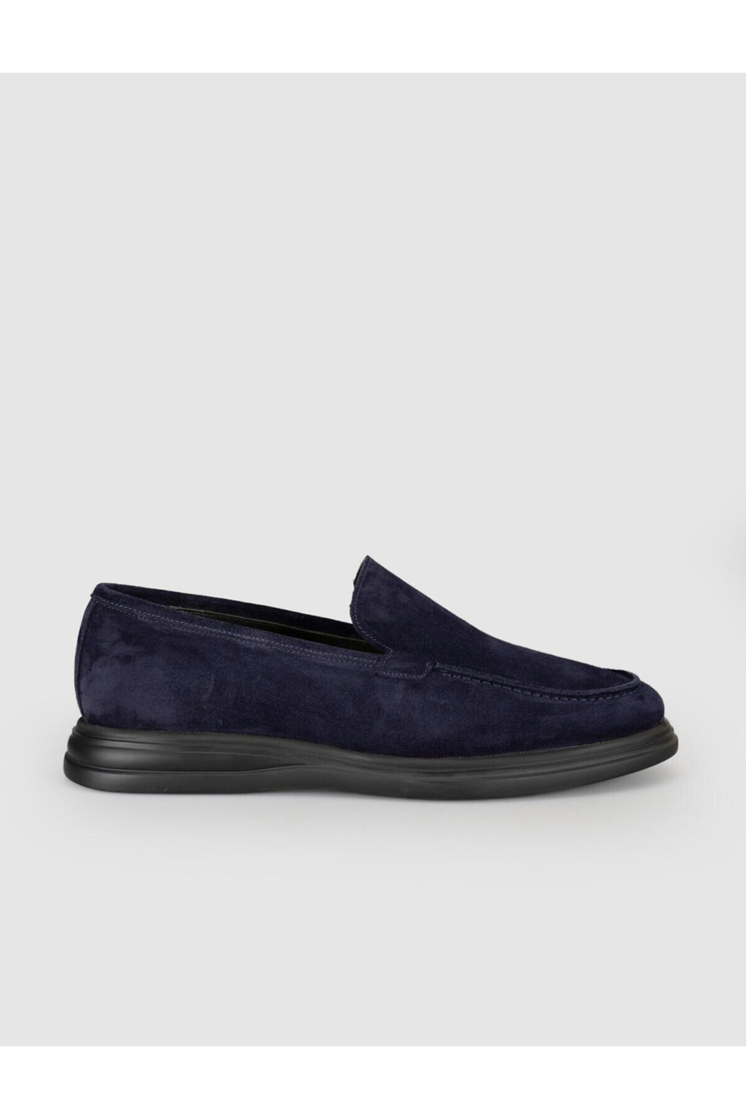 Cabani Shoes Chaussures Loafer pour Homme en Suède Bleu marine en Cuir Véritable - Bleu marine