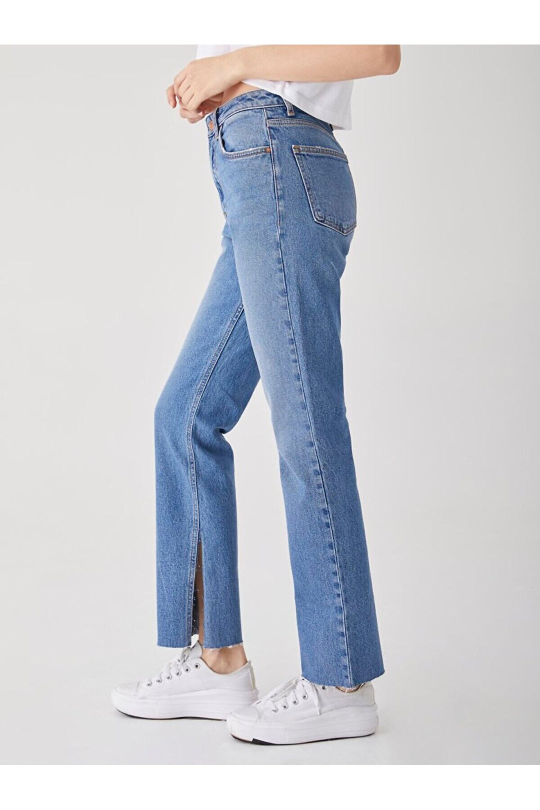 LTB Betiana Pantalon Slim Straight à Fente - Bleu_