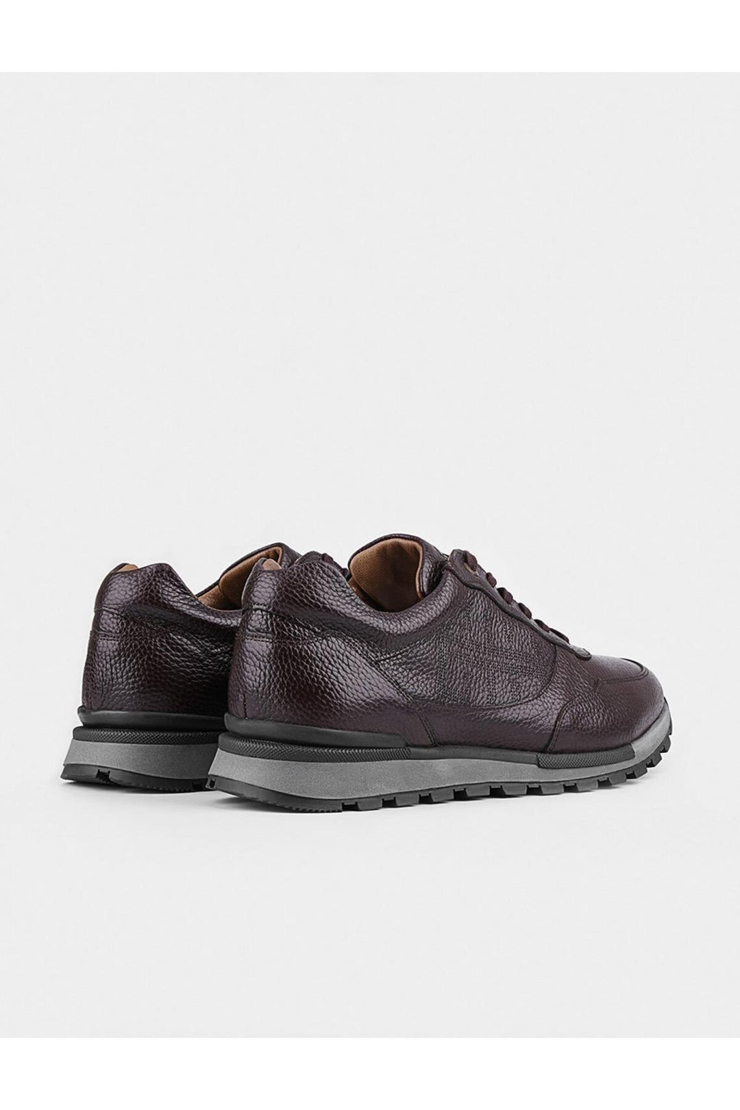 Cabani Shoes Chaussures de sport pour hommes en cuir véritable marron à lacets avec semelle thermique. - Marron