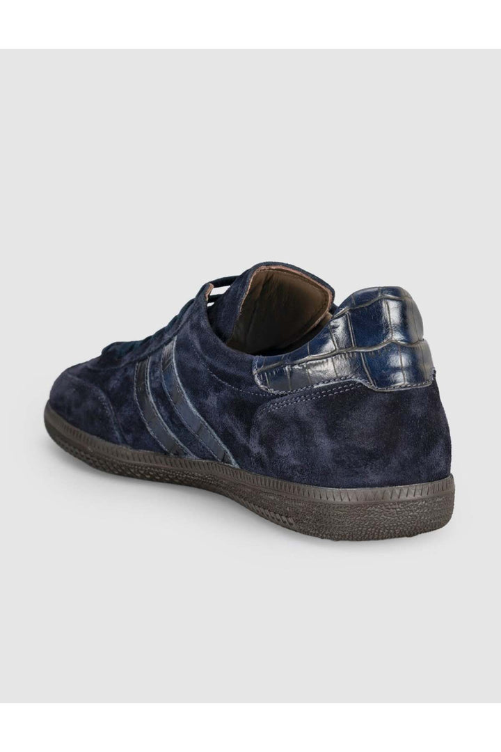 Cabani Shoes Baskets en cuir suédé bleu marine pour femmes - Bleu marine