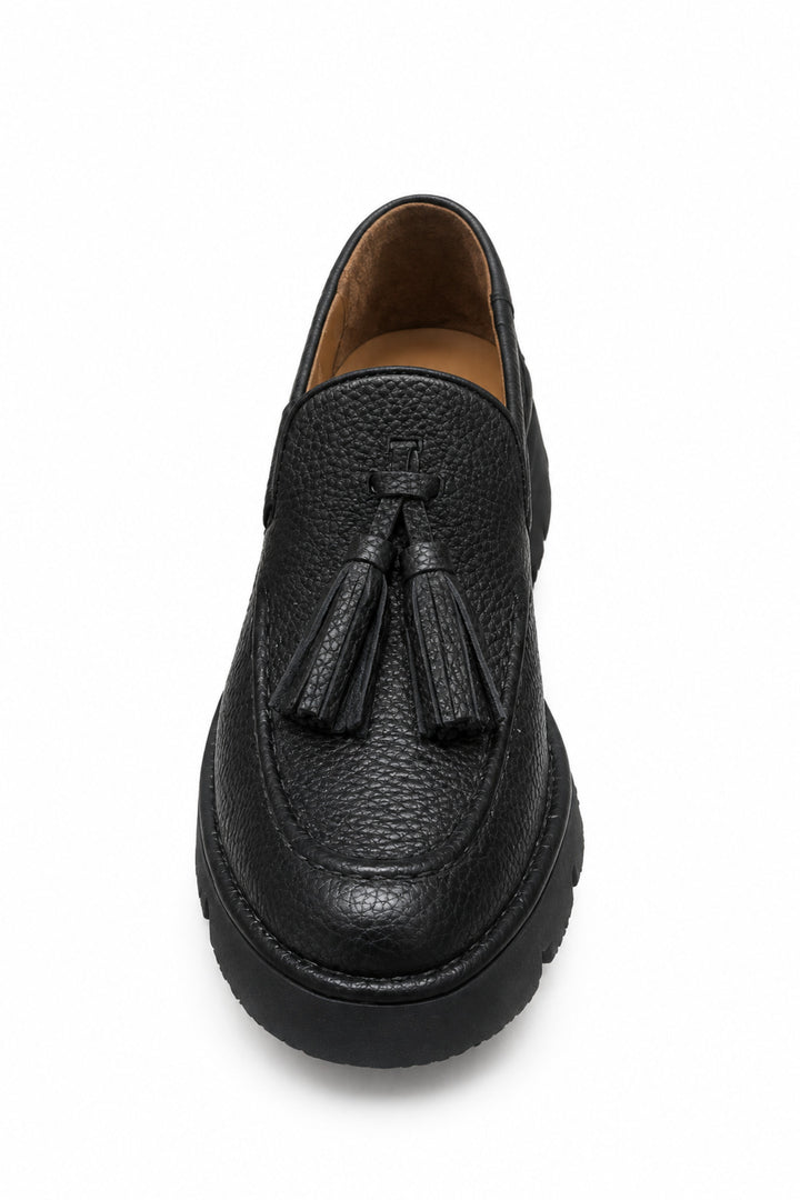 Wavelys ZAYN Chaussures Loafers Élégantes en Cuir Suédé Véritable pour Femmes - Noir