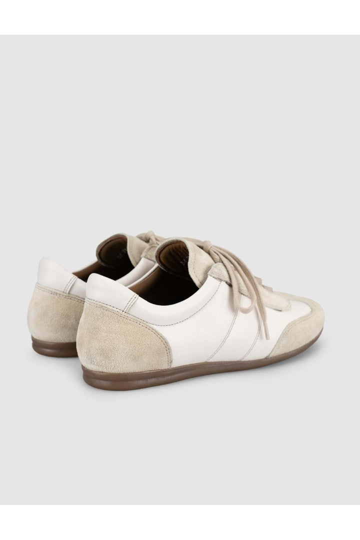 Cabani Shoes Chaussures de sport pour femmes en suède latte en cuir véritable - Beige