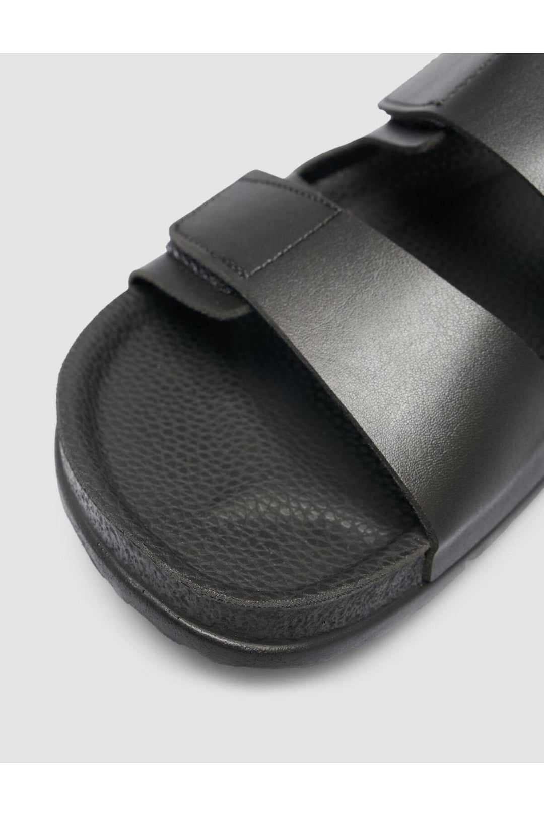 Cabani Shoes Sandale noire pour homme à velcro - Noir