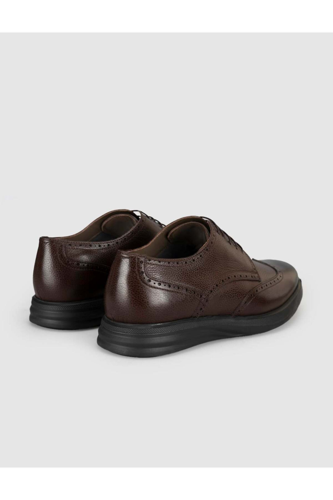 Cabani Shoes Chaussures Oxford pour hommes en cuir véritable marron - Multicolore