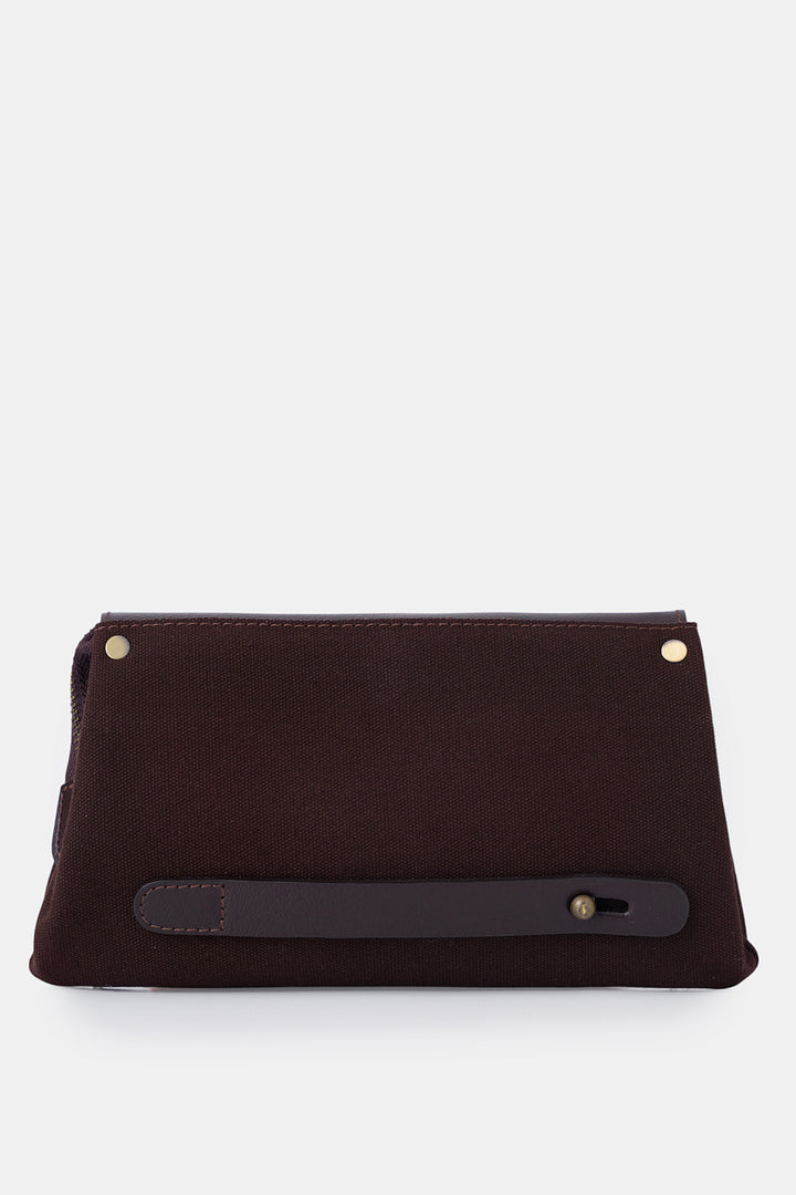 Helmbrook Connel - Petit sac à main en cuir véritable unisexe avec couvercle