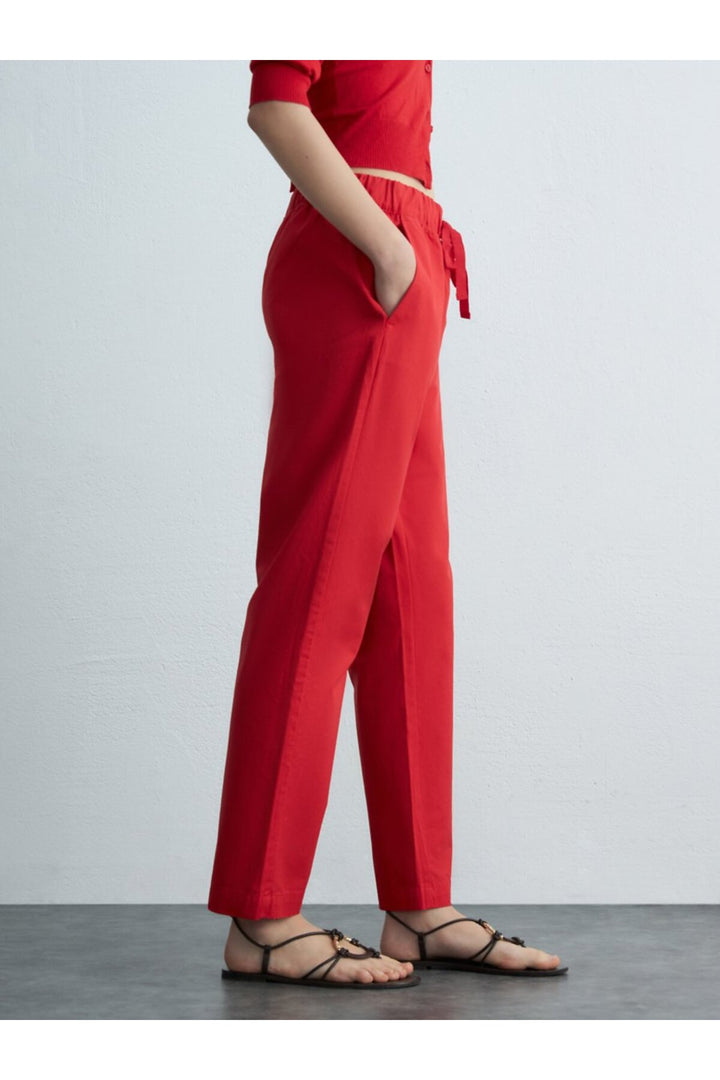 LTB Pantalon basique taille élastique ample rouge