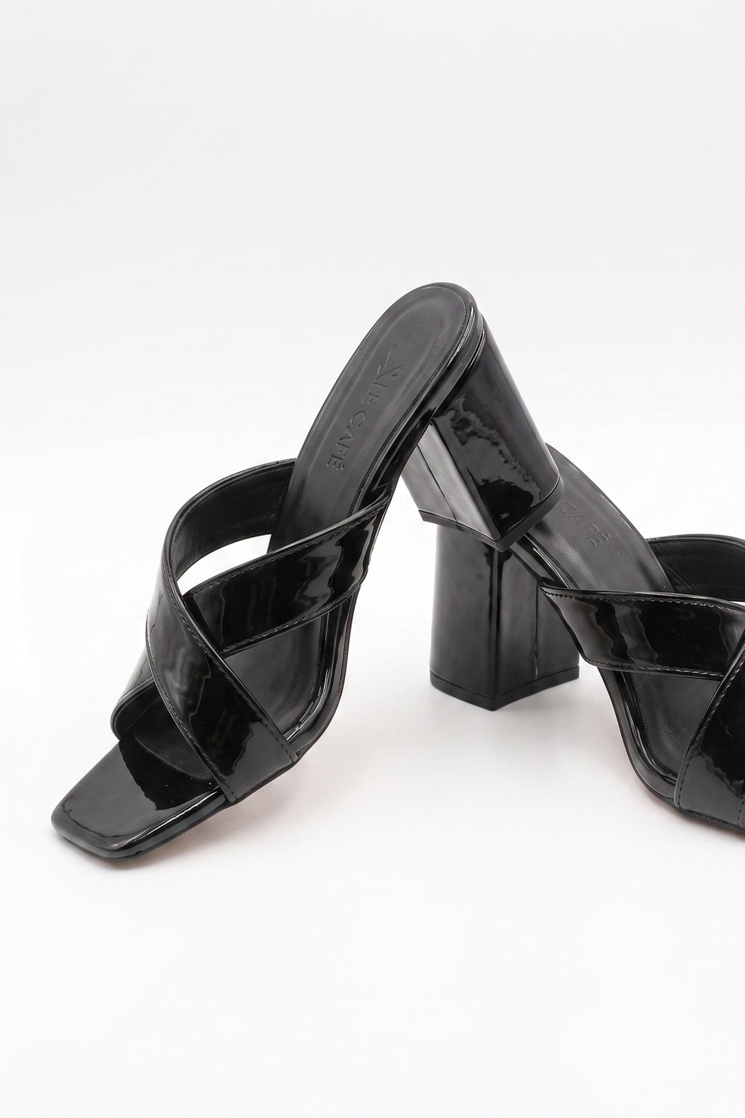 Wavelys BERLIN Sandales à talons élégantes et chics pour femmes - Noir