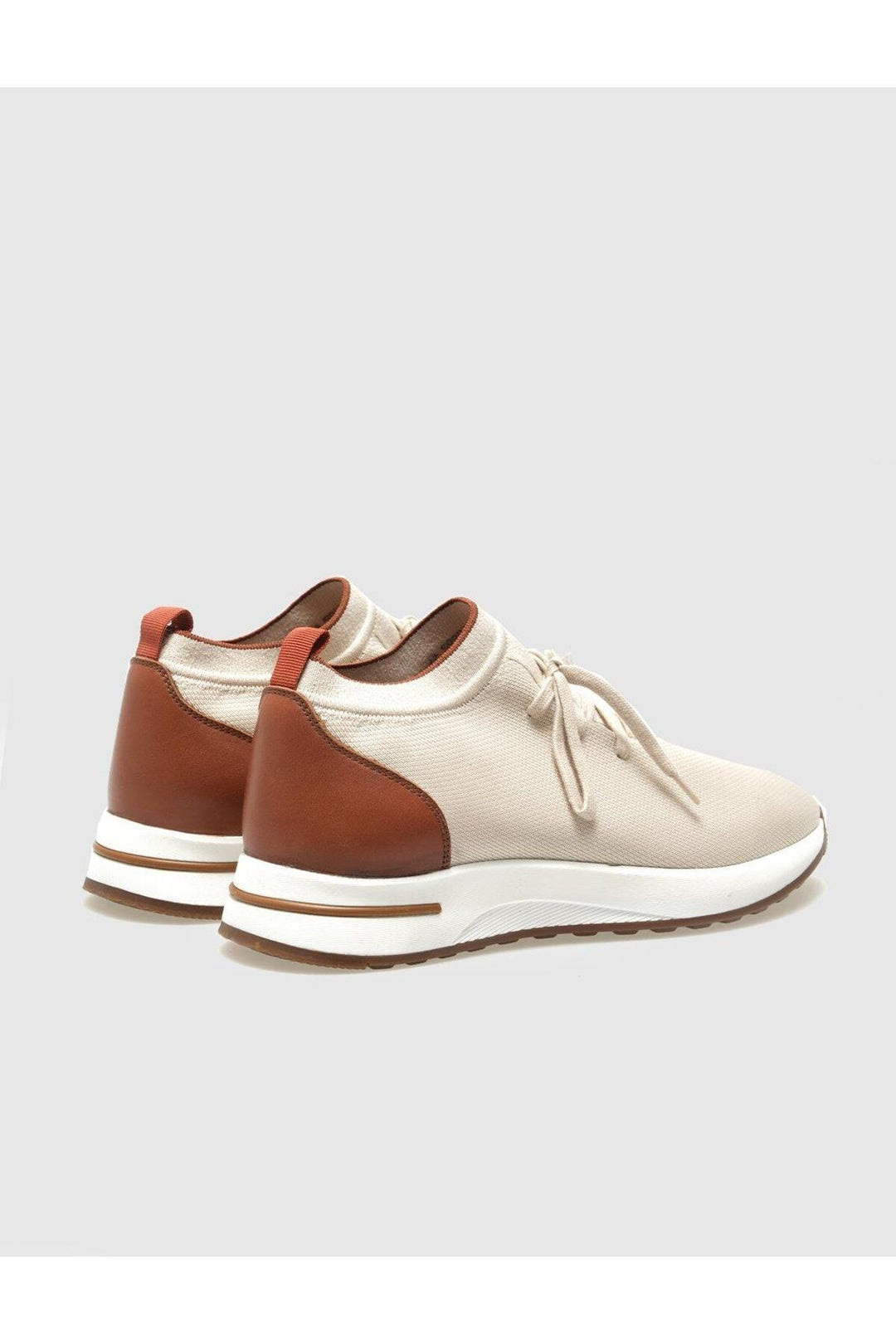 Cabani Shoes Milano Triko Beige Chaussures de Sport pour Homme à Lacets - Beige