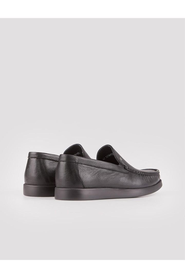 Cabani Shoes Chaussures de sport pour hommes en cuir véritable noires - Noir