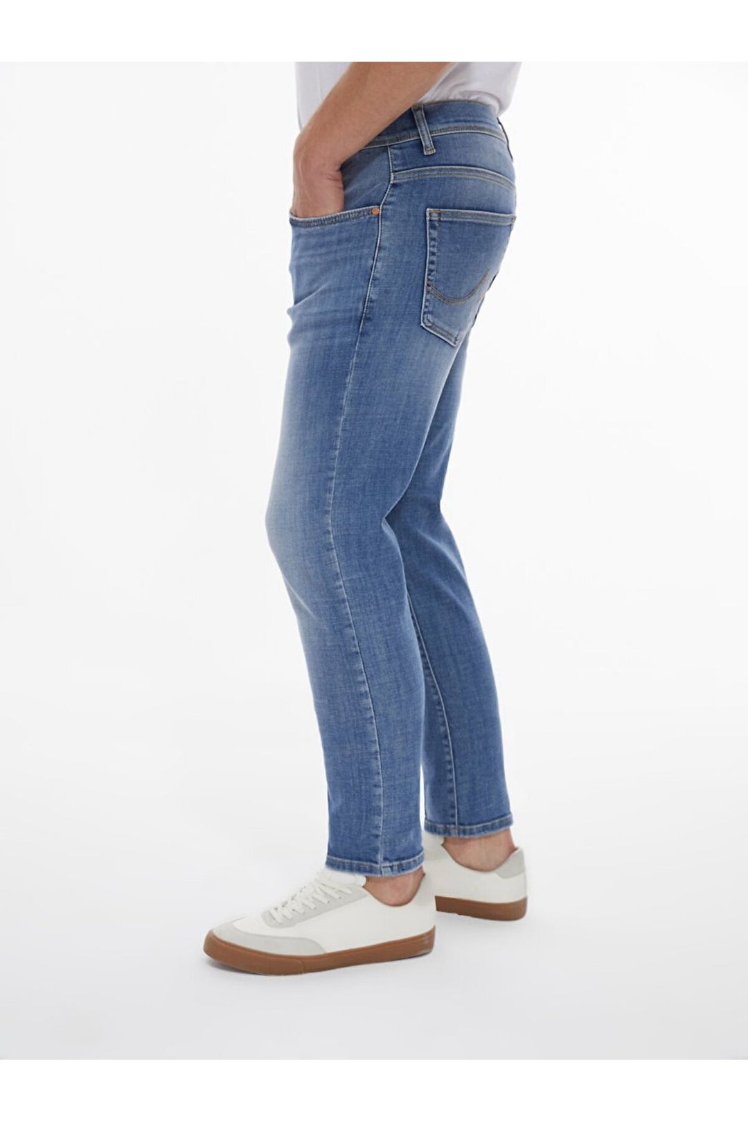 LTB Pantalon en jean à taille moyenne Lawrıe Y Narrow Leg - orta Bleu_55448