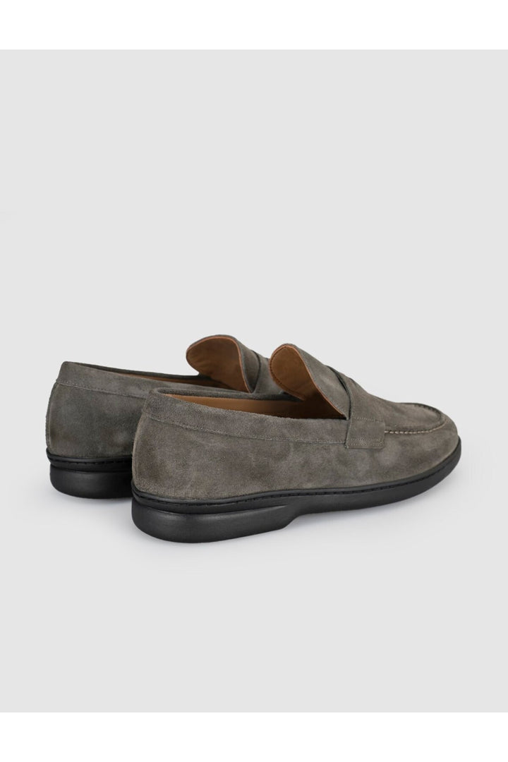 Cabani Shoes Chaussures Loafer en cuir suédé véritable pour homme en kaki - Multicolore
