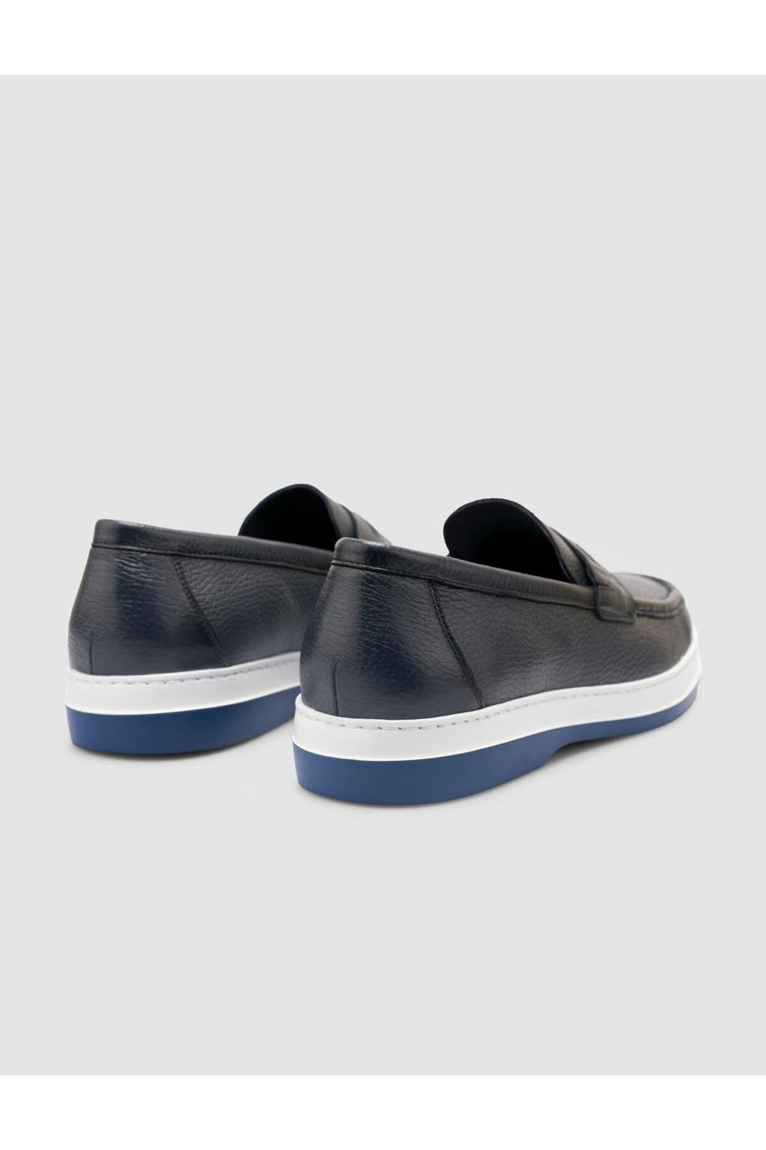 Cabani Shoes %100 Cuir Véritable Mocassins Pour Hommes Bleu marine - Bleu marine