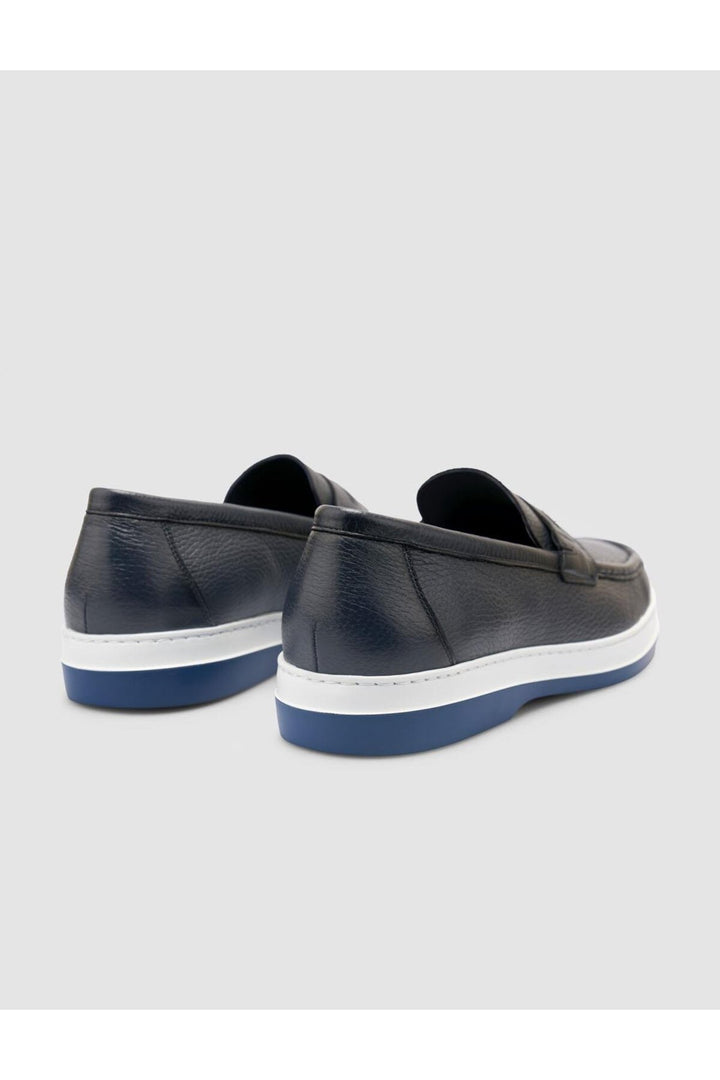 Cabani Shoes %100 Cuir Véritable Mocassins Pour Hommes Bleu marine - Bleu marine