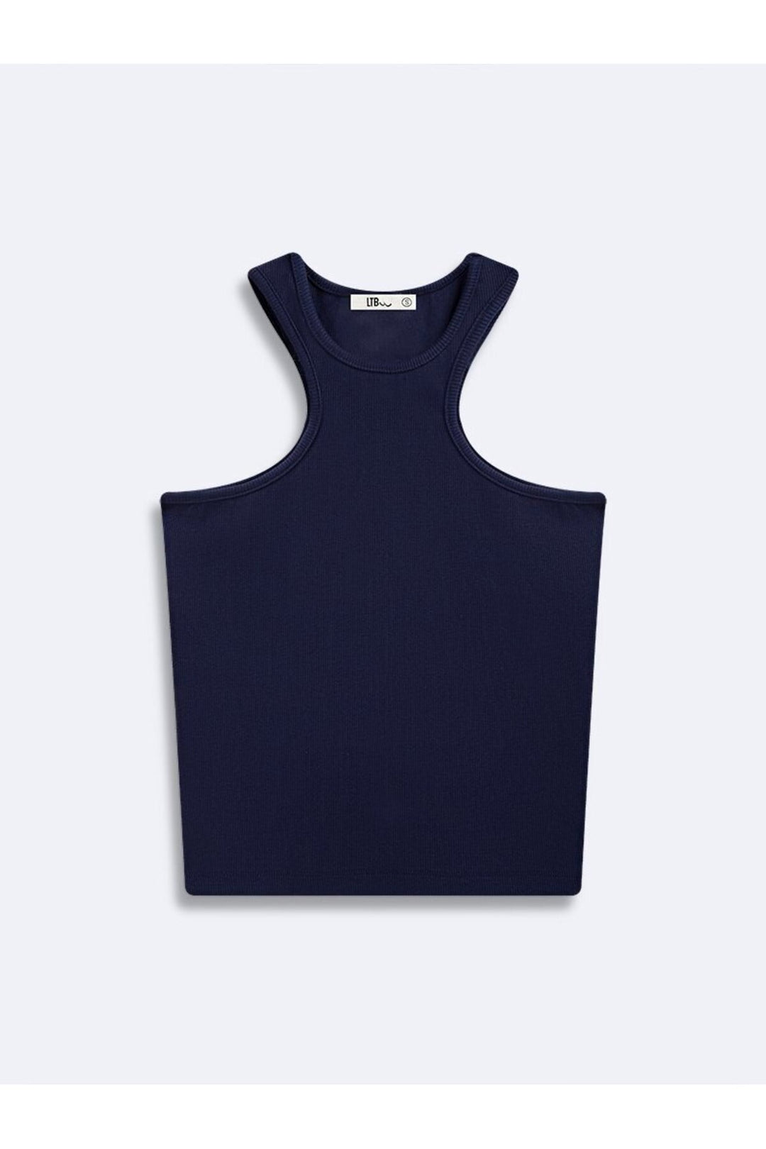 LTB Singlet bleu marine basique côtelé sans manches