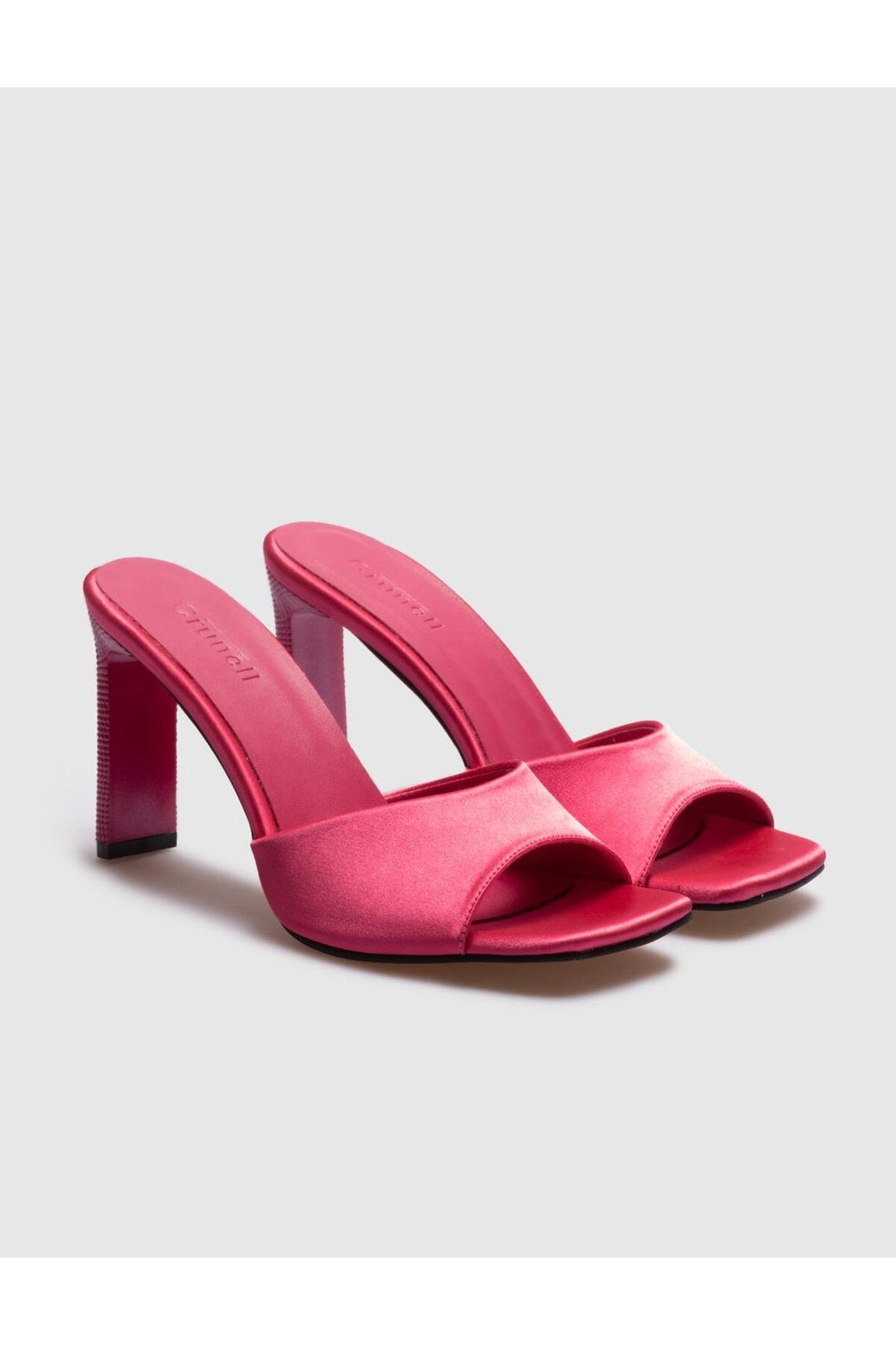 Cabani Shoes Crunell Sandales à talons en satin rose pour femme - Rose
