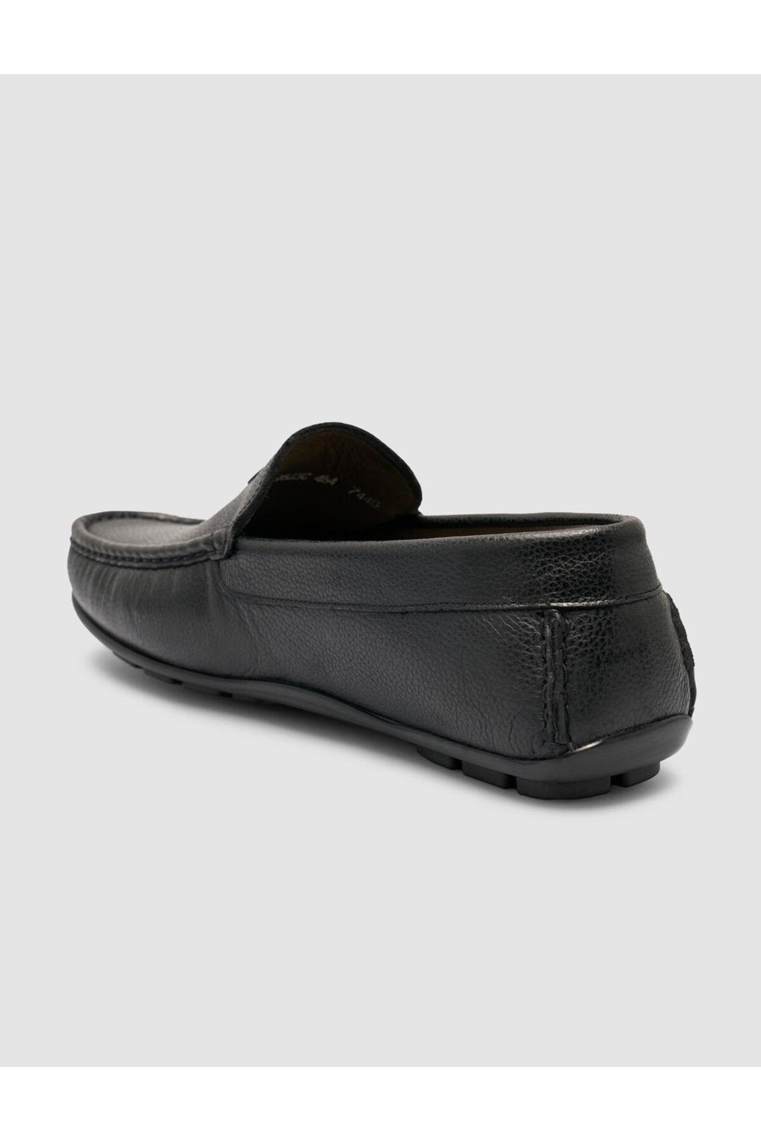 Cabani Shoes Chaussures Loafer pour hommes en cuir véritable noir avec détails de logo à 100%. - Noir