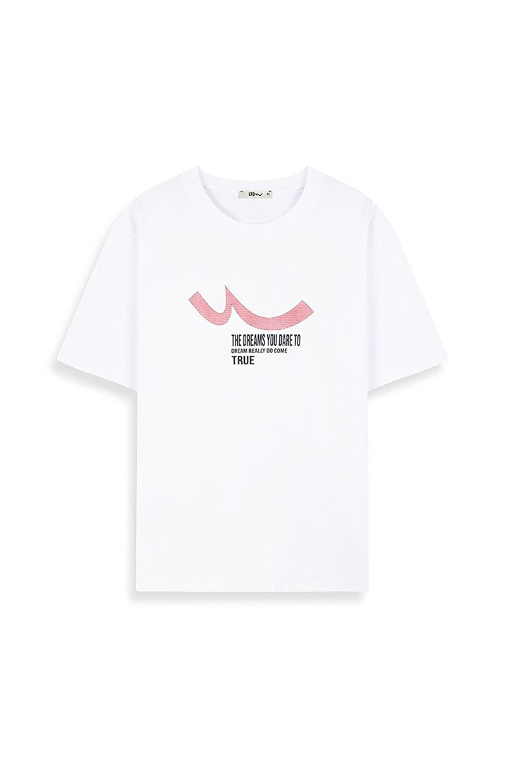 LTB T-shirt Blanc à Imprimé Sıgn - Blanc