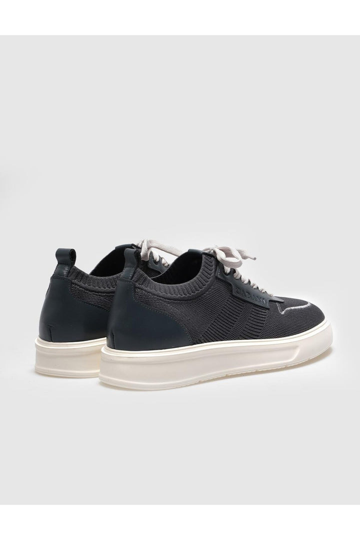 Cabani Shoes Chaussures de sport pour hommes en tricot gris avec lacets - Gris