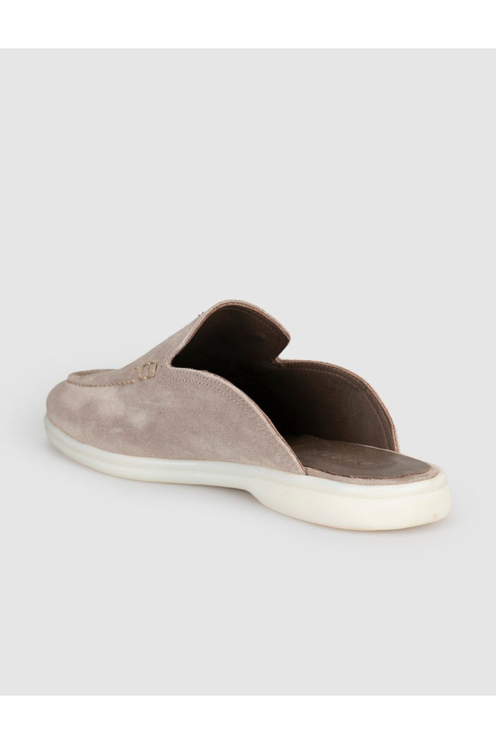 Cabani Shoes Mocassins pour hommes en cuir véritable beige avec accessoires en métal - Vison