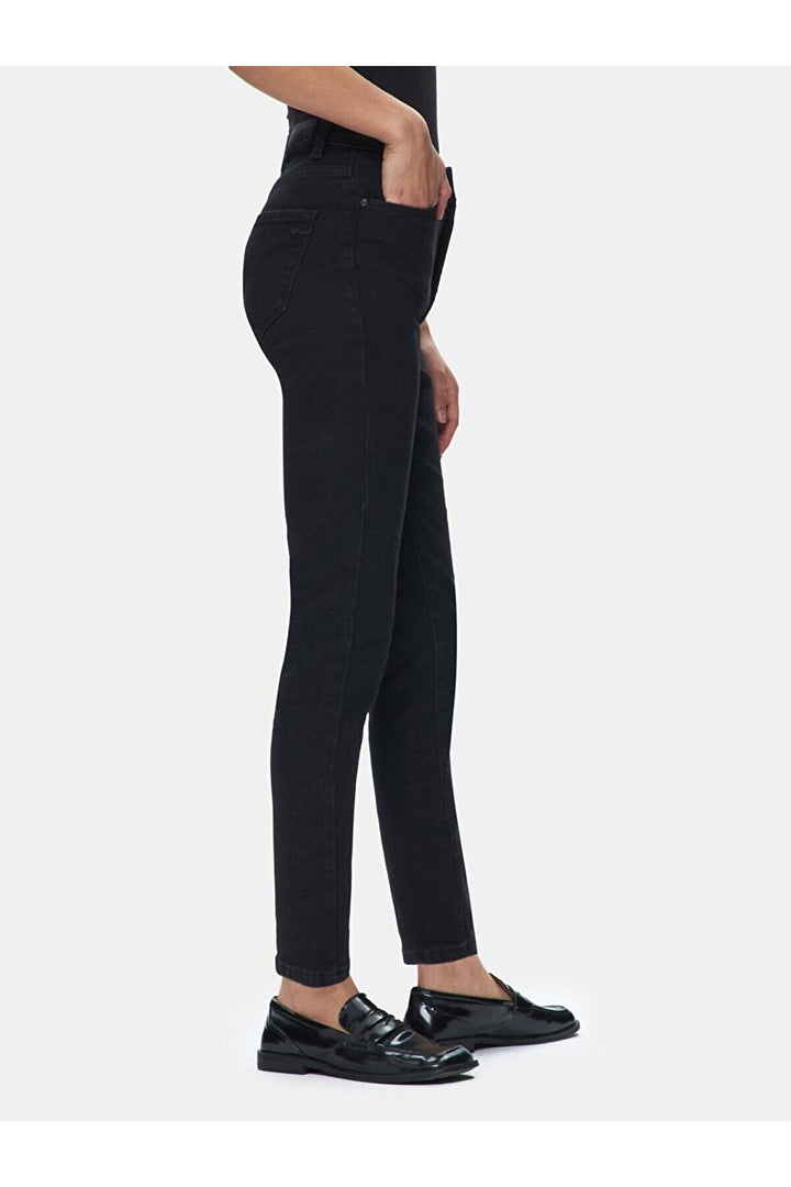 LTB Pantalon taille haute Dores Slim Mom Jean - Dores Black Wash