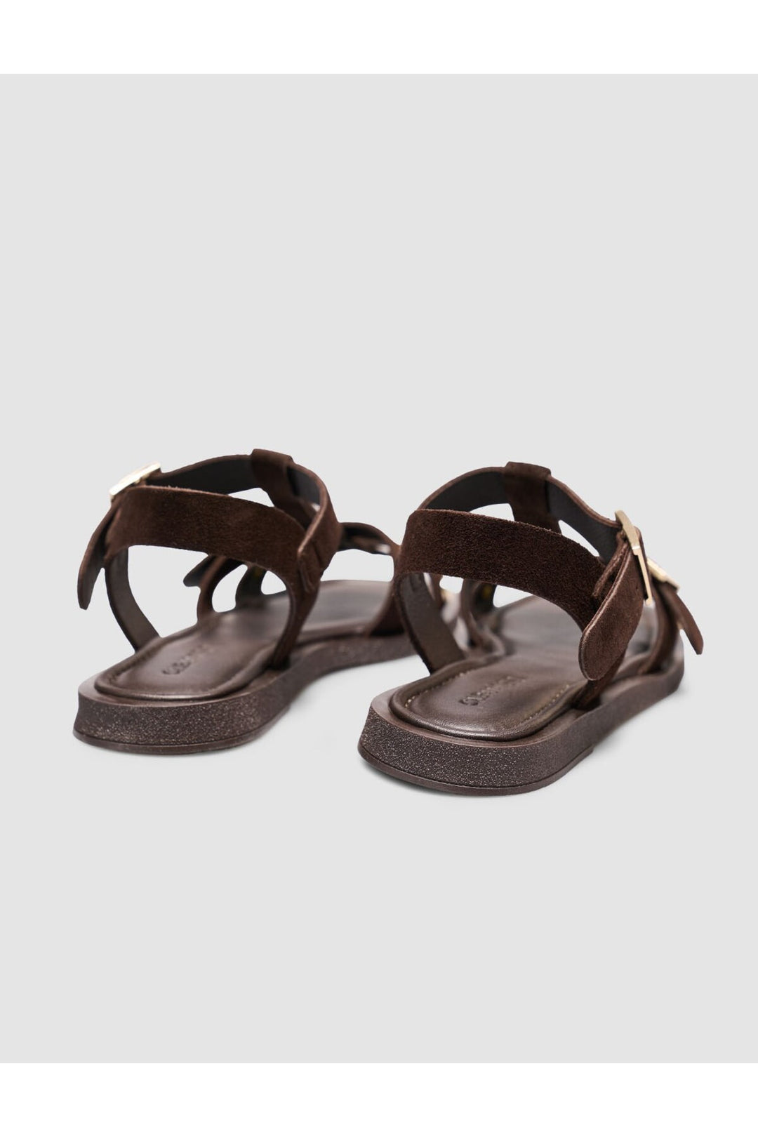 Cabani Shoes Sandales pour femmes en cuir véritable marron - Multicolore