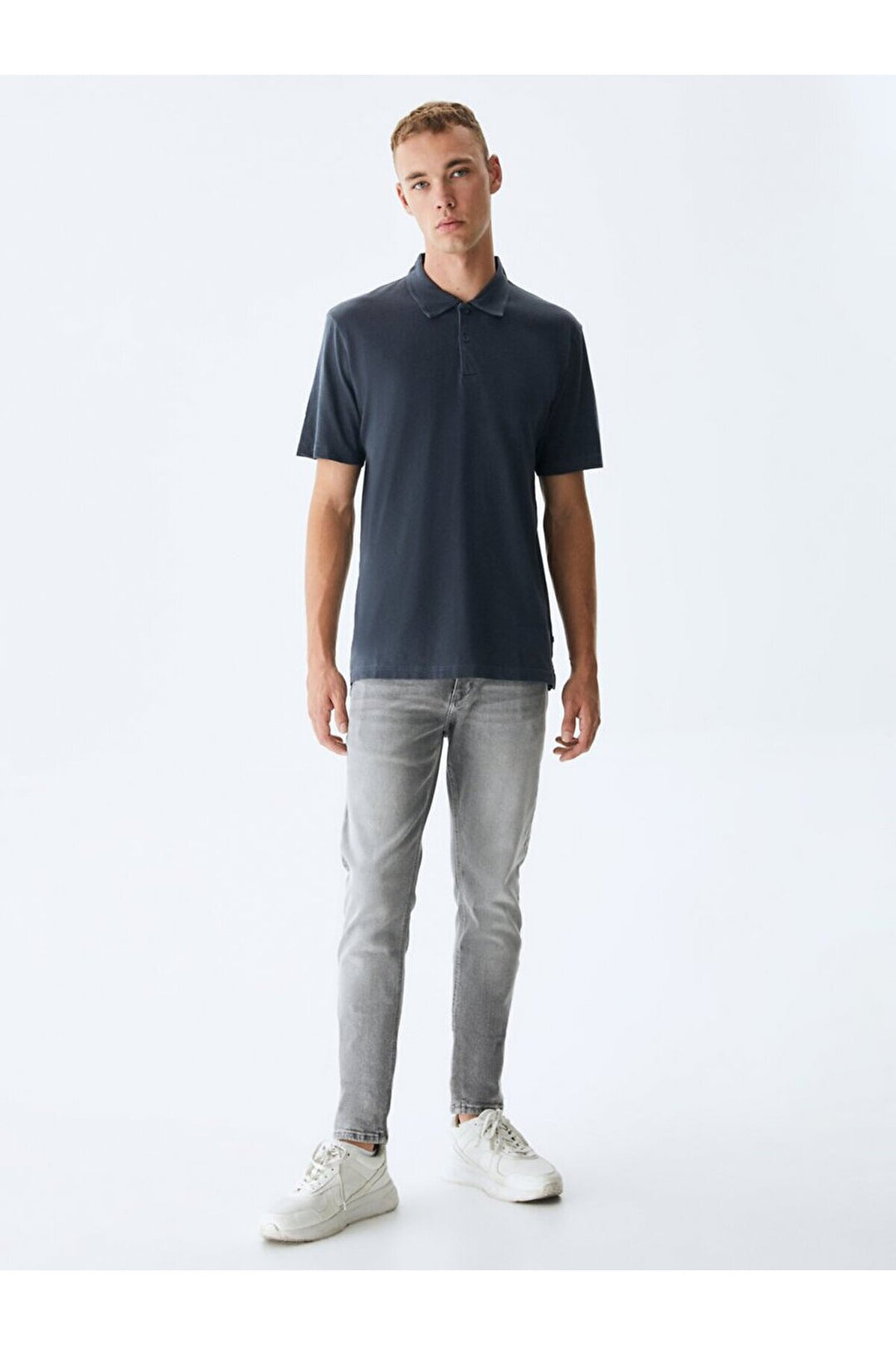 LTB Pantalon super skinny Jumy Mid Rise - Gris