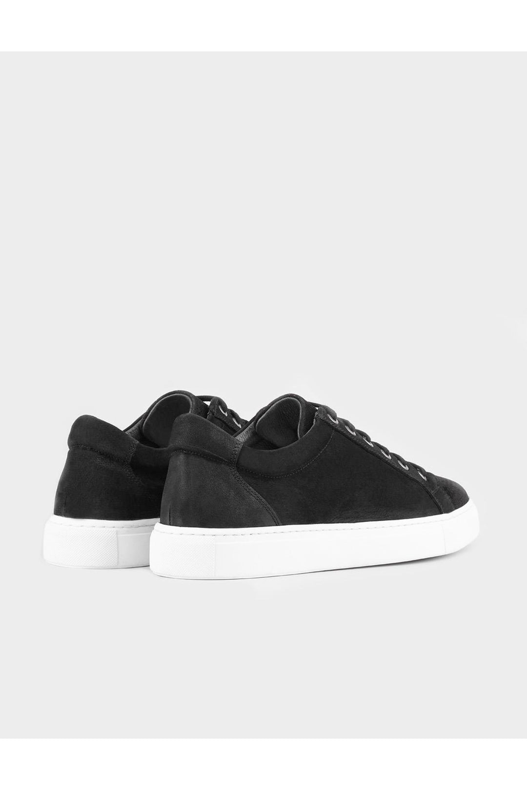 Cabani Shoes Chaussures de sport en cuir véritable noires à lacets pour hommes, chaussures de tous les jours. - Noir