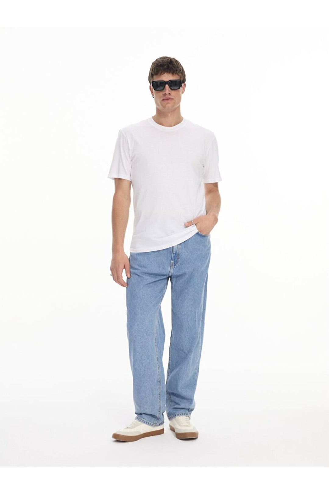 LTB T-shirt blanc classique à manches courtes Zero Collar Pressure