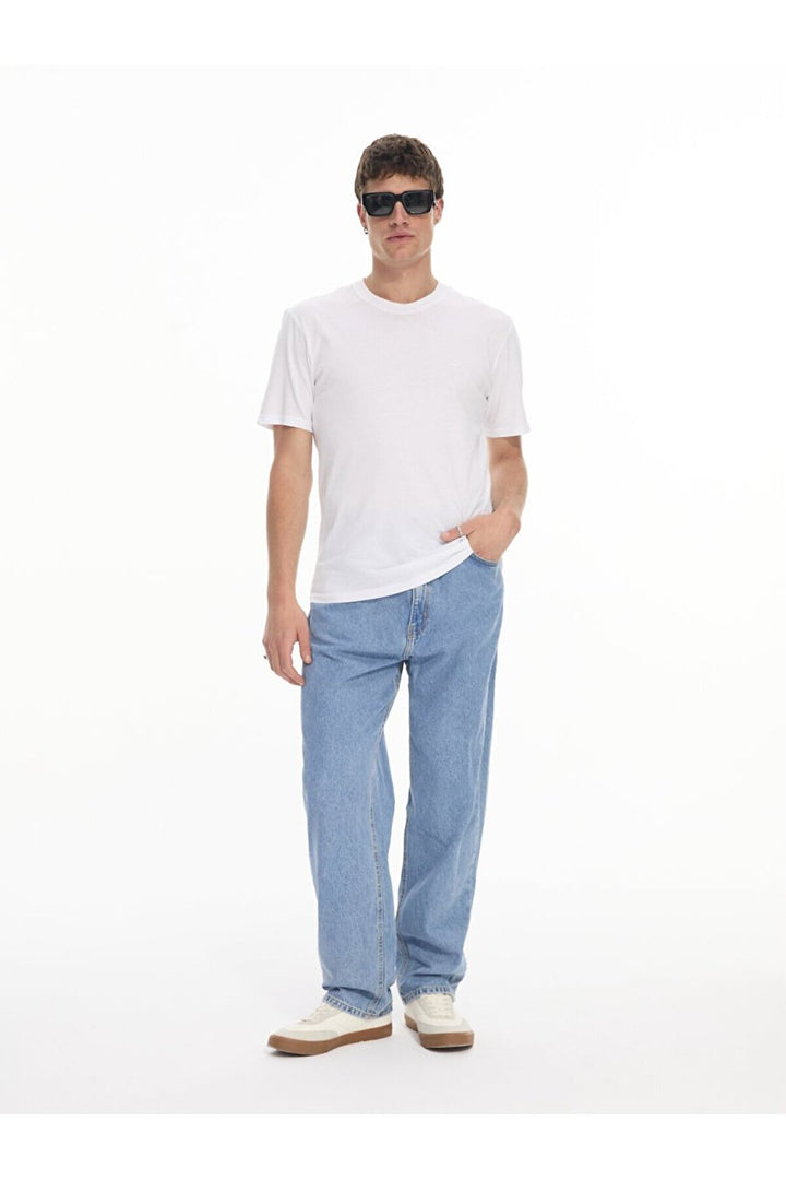 LTB T-shirt blanc classique à manches courtes Zero Collar Pressure