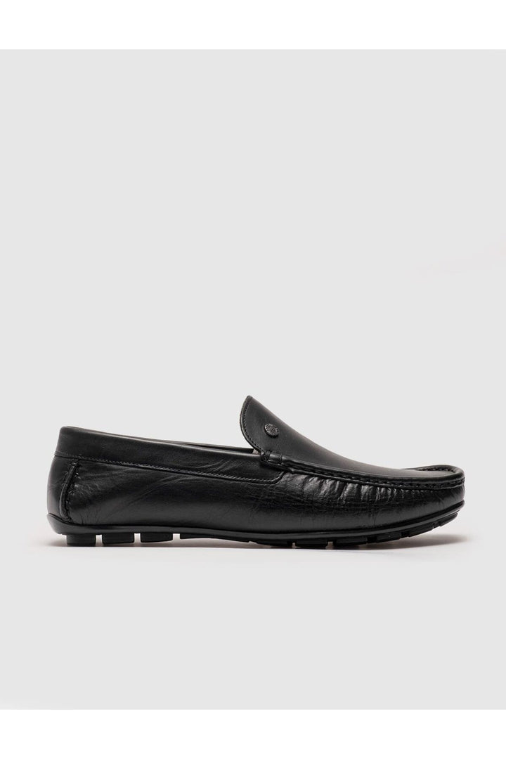 Cabani Shoes Chaussures pour hommes en cuir véritable noires - Noir