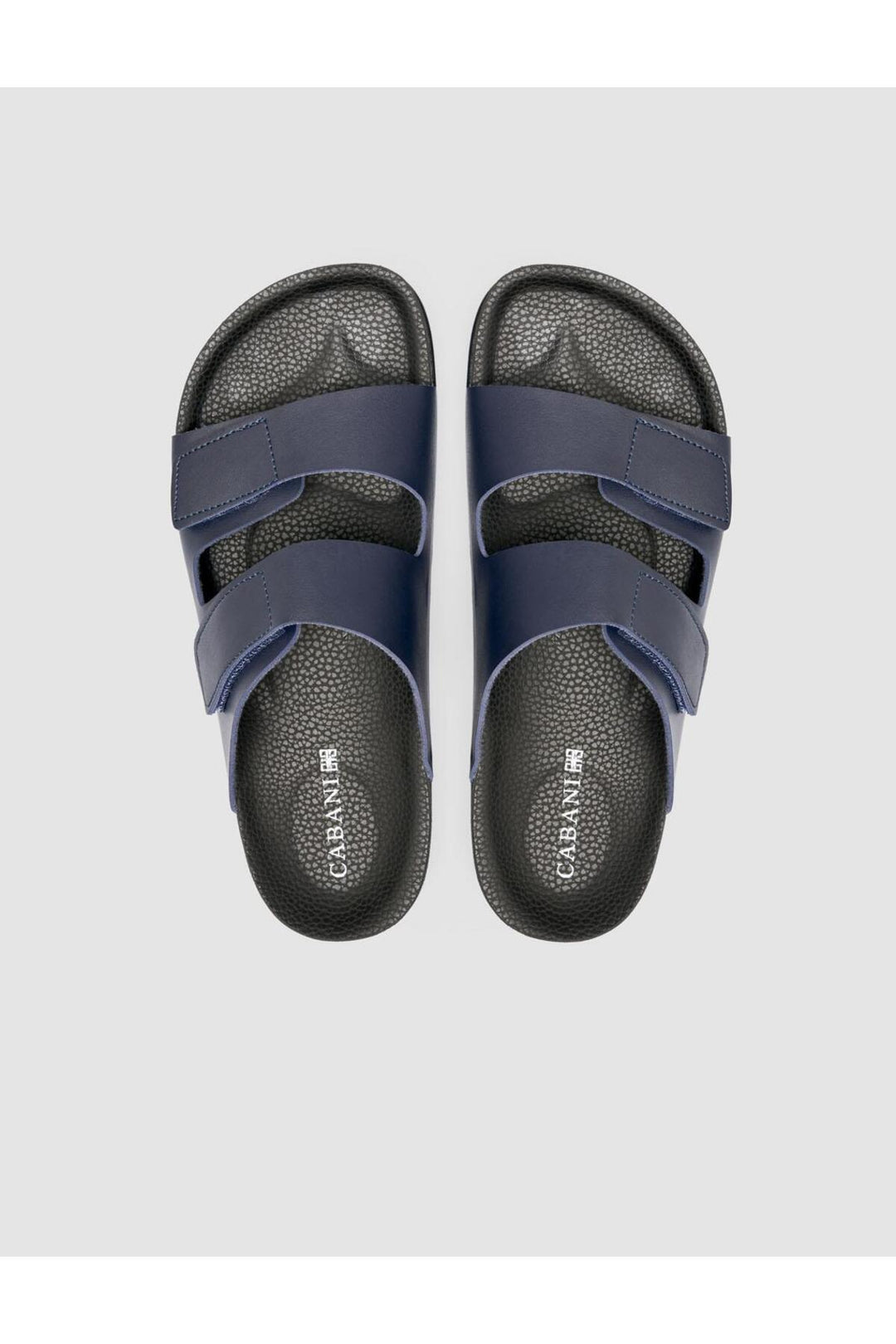 Cabani Shoes Sandales pour hommes bleu marine à velcro - Bleu marine