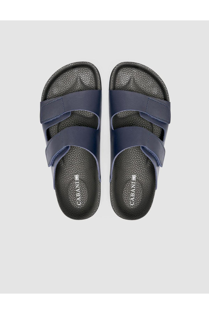 Cabani Shoes Sandales pour hommes bleu marine à velcro - Bleu marine