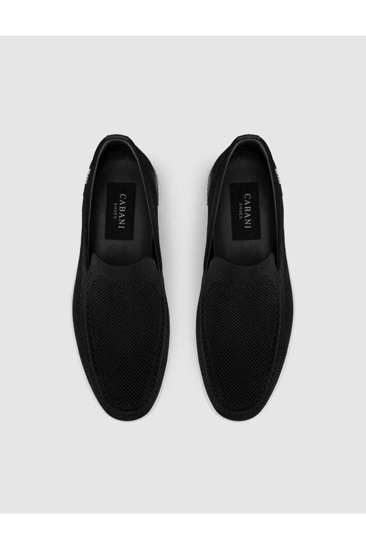 Cabani Shoes Chaussures décontractées pour hommes en tricot à semelle légère noires - Multicolore