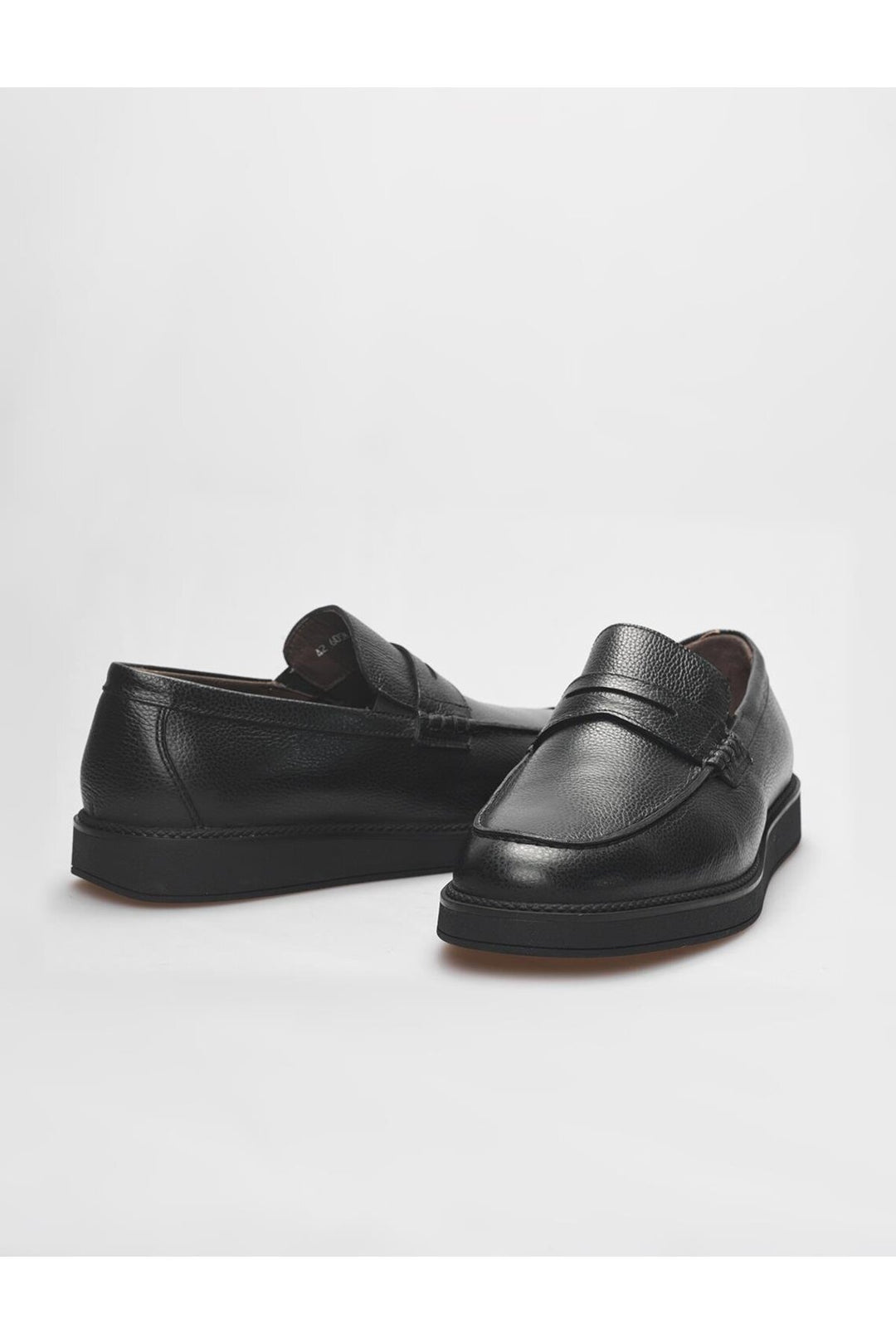 Cabani Shoes Chaussures de sport pour hommes en cuir véritable noir - Noir