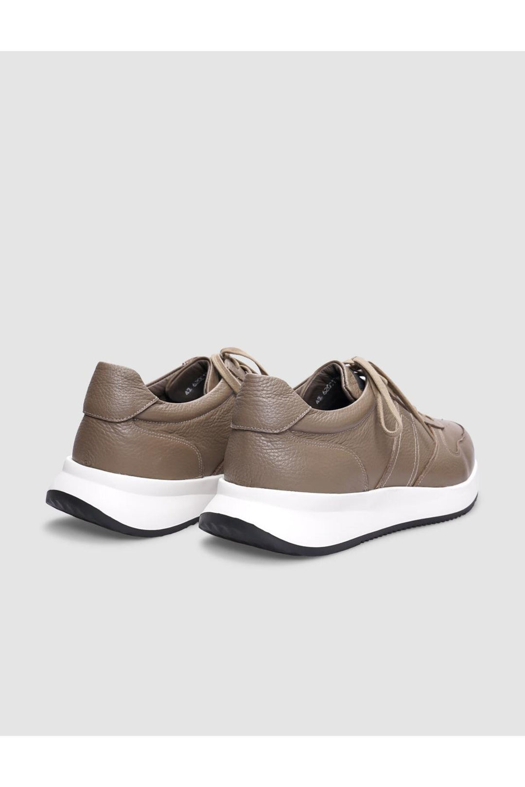 Cabani Shoes Chaussures de sport pour hommes en cuir véritable, avec lacets, en vison. - Vison